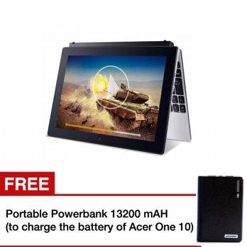 Acer One 10-S100X / Intel Quad Core Z3735F / 10.1" Laptop dan Tablet / Free Powerbank 13200 mAH