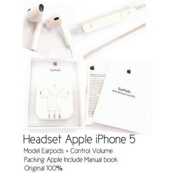 Apple Headset iPhone 5 Original 100% Model Earpods + Control Volume