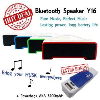 Bluetooth Speaker Y16 + Powerbank 3200 mAh