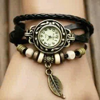 Braid Leather Watch (Jam Tangan Kulit Kepang - Lilit - Vintage - Tribal - Indian)