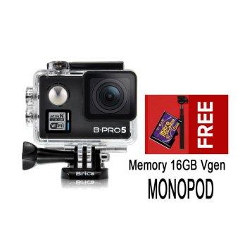 Brica B-Pro 5 Alpha Plus Black 16MP _ Free Monopod PY011 Memory 16GB Vgen Brica AP BPro 5 Hitam