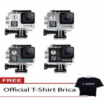 Brica BPro 5 Alpha Plus WiFi Action Camera 16 MP + Free Official T-Shirt Brica