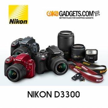 CAMERA DSLR NIKON D3300 KIT VR + 8GB | 24 MP | 5FPS CONTINUOUS SHOOTING | FULL HD
