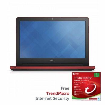 Dell Inspiron 3459 [Ci5-6200U/4GB/500GB/AMD 2GB/Ubuntu] Merah, Free TrendMicro Internet Security