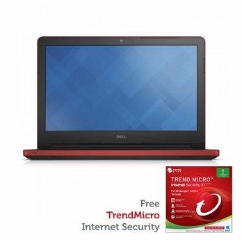 Dell Inspiron 5459 [Ci5-6200U/4GB/500GB/AMD 2GB/Windows 10] Merah. Free TrendMicro Internet Security