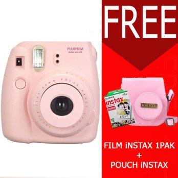 Fujifilm Instax Mini Camera 8s Pink Free 1pack Film Instax Mini Polos Tas 8s Instax 8s Merah Muda