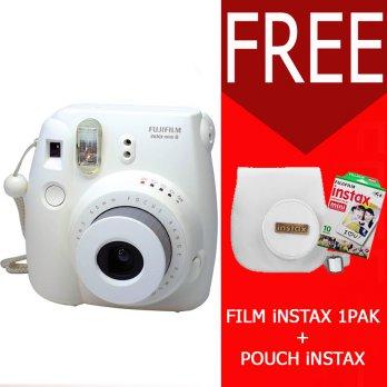 Fujifilm Instax Mini Camera 8s White Free 1pack Film Instax Mini Polos Tas 8s Instax 8s Putih