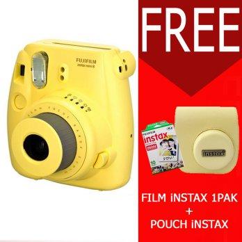 Fujifilm Instax Mini Camera 8s Yellow Free 1pack Film Instax Mini Polos Tas 8s Yellow