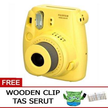 Fujifilm Instax Mini Camera 8s Yellow Free Klip Tas Serut Instax 8s Kuning