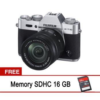 Fujifilm XT10 X-T10 16-50 Silver Free Memory 16SDHC