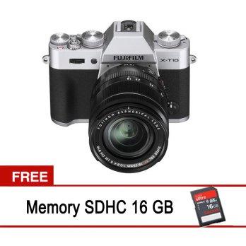 Fujifilm XT10 X-T10 18-55 Silver Free Memory 16SDHC