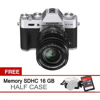 Fujifilm XT10 X-T10 18-55 Silver Free Memory 16SDHC Half case