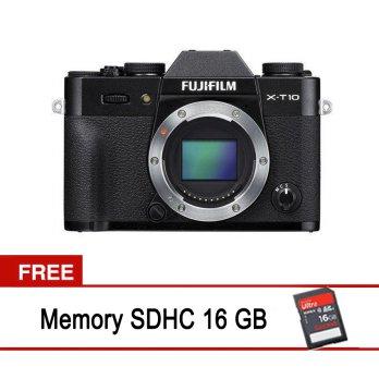 Fujifilm XT10 X-T10 Body Only Black Free Memory 16SDHC Half Case