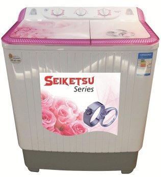 Fujitec Mesin Cuci 2 Tabung 8Kg WM-981MS - Putih Pink