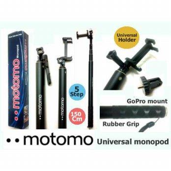 Motomo Monopod 150 cm - Kualitas Premium Tongsis - Black