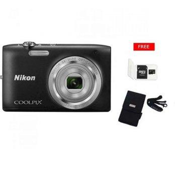 Nikon S2900 + Memory 8GB+ Tas - Hitam
