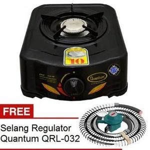 Quantum Kompor Gas 1 Tungku 101R+Free Quantum Selang Regulator QRL-032