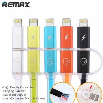 REMAX Aurora Kabel 2 in 1 With LED Light - Micro USB Dan Iphone 5/6
