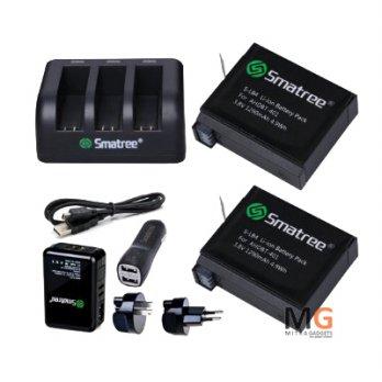 SMATREE KITCHARGER SYSTEM + 2 BATTERY FOR HERO4