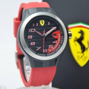 Scuderia Ferrari Jam Tangan Analog Untuk Pria 0830014 Merah Rubber