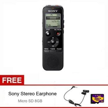 Sony Voice Recorder ICD-PX440 - Hitam + Grattis Sony Earphone + Micro SD 8GB