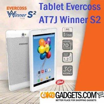 Tablet EVERCOSS AT7J+ Winner S2 LCD 7 inch Android Kitkat Quadcore 1.2Ghz 3MP Camera Battery 2950mAh