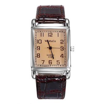 '"''""''''""""WoMaGe 2016B Men''''''''s Business Leather Square Quartz Watch (Brown) (Intl)""""''''""''"'  