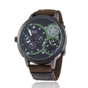 0316Di-resistant Quartz Leather Sports Watch (Green) (Intl)  