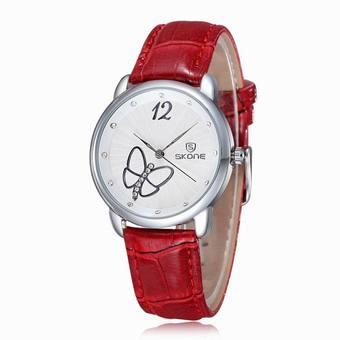 2014 Fashion Casual Watches Clocks Watches Relogios Femininos Quartz Watch For Women(Red) (Intl)  