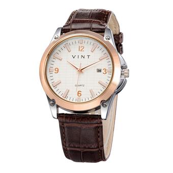 2015 New Simple Fashion Diamond Numerals Faux Leather Analog Quartz Watch Men Watches Wrist Watch (Intl)  