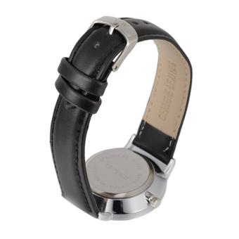 360DSC JUBAOLI 1057 Men's Roman Numerals Analog Quartz PU Leather Band Wrist Watch with Date Function - White + Black  