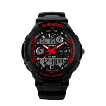 360DSC Skmei AD0931 Men's Military Sports Watch Multifunction Multi-colour LED Digital Waterproof Alarm Wrist Watch (Black/Red)  