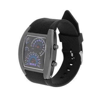 360WISH Digitial LED Speedometer Wrist Watch Black  