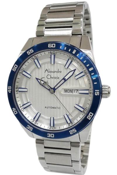 Alexandre Christie Automatic 3025MABTUSL Silver - Jam Tangan Pria - Stainless Steel - Silver
