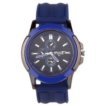Army Silicone Rubber Sports Quartz Wrist Watch (Blue)  