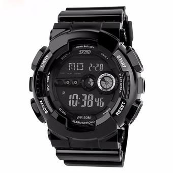 Audew SKMEI LED Men Waterproof Sports Date Military Digital Wrist Watch Black (Intl)  