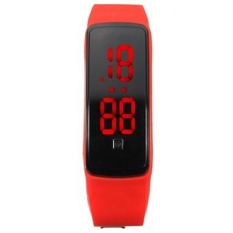 Autoleader Unisex Silicone Band Digital LED Bracelet Wrist Watch Sport Running Watches (Intl)  