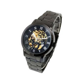 Automatic Mechanical Stainless Steel Sport Watch Black  