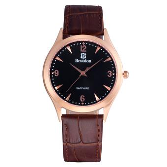 BESTDON BD98107G Fashion Couple Waterproof Quartz Wrist Watch - Black + Brown(For Men) (Intl)  