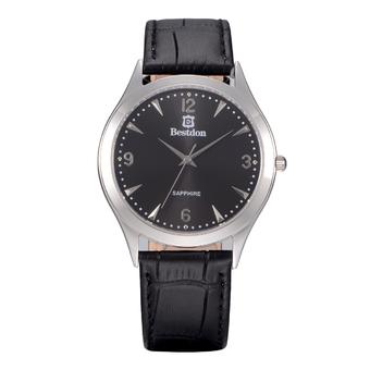 BESTDON BD98107L Fashion Couple Waterproof Quartz Wrist Watch- Black + Silver(For Women) (Intl)  