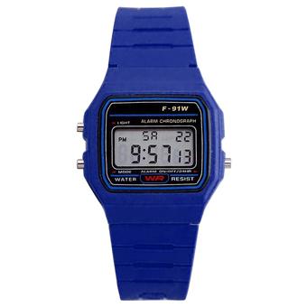 BODHI Men Women Kids Electronic LED Digital Multifunction Plastic Sports Wrist Watch (Dark Blue) (Intl)  