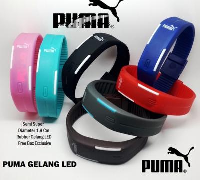 Belvanian Jam Tangan LED Sport Puma - Ungu
