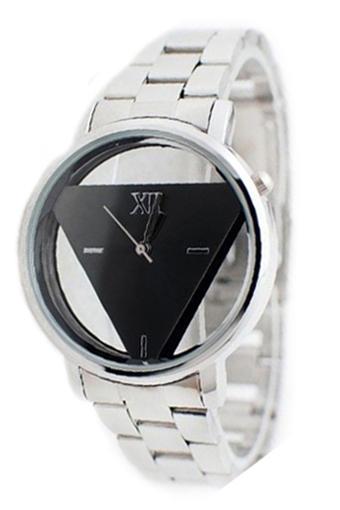 Blue lans Unisex Stainless Steel Triangle Dial Watch Black  