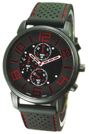 BlueLans Red Number Rubber - Strap Silicone - Hitam  