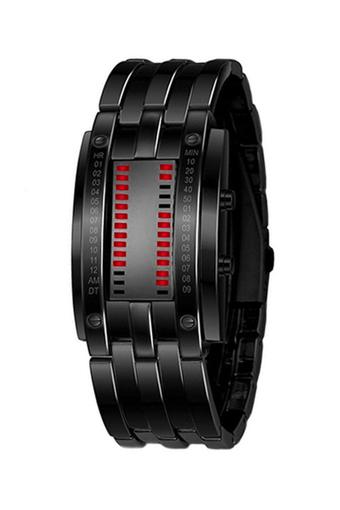Bluelans Men's Date Digital Red LED Black Bracelet Sport Watch  