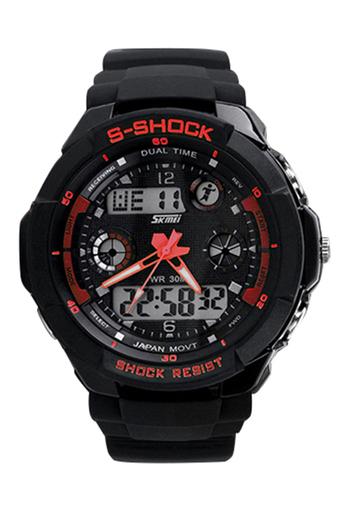 Bluelans S-Shock Sports LED Analog Digital Waterproof Alarm Watch Red  