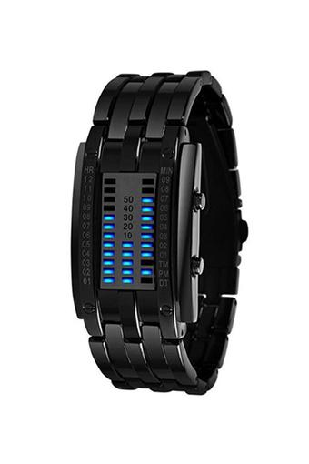 Bluelans Women's Date Digital Blue LED Black Bracelet Sport Watch  