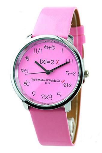 Bluelans Women's Mathematics Dial Quartz Wrist Watch Pink  