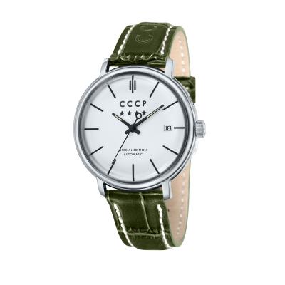 CCCP CP-7019-04 Heritage Men's Leather Watch – Silver - Silver