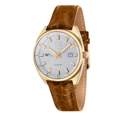 CCCP CP-7024-04 Chistopol Men's Leather Watch – Gold - Gold